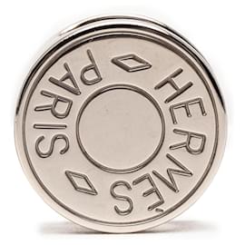 Hermès-Anneau de foulard Clou De Selle en palladium argenté Hermès-Argenté