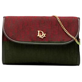 Dior-Dior Red Diorissimo Trotter Canvas Chain Crossbody-Red,Dark red