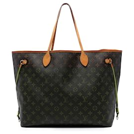 Louis Vuitton-Louis Vuitton Brown Monogram Neverfull GM-Brown