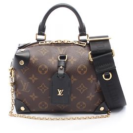 Borsa Petite Malle Souple Louis Vuitton Marrone Nero Monogramma