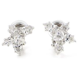 Harry Winston Cluster Earrings Silvery