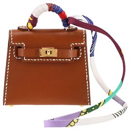 Hermès Kelly Twilly Mini Bag Charm Brown