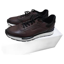 Baskets Berluti en cuir marron Marron