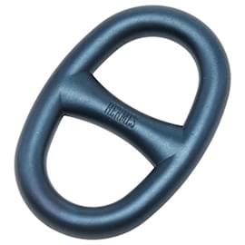 Hermès-Bague à foulard Chaine d'Ancre Hermès en bleu marine-Bleu Marine