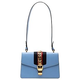 Borsa Gucci Sylvie a spalla singola Blu