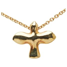 Tiffany & Co-Colar Tiffany Pássaro e Cruz em Ouro Amarelo 18K-Outro