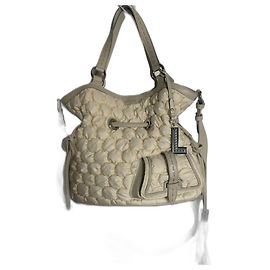 Borsa a secchiello Lancel First Flirt Crema Pelle Crema