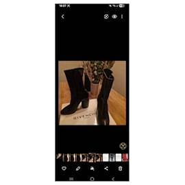 Givenchy-Botas de tornozelo com salto recortado-Preto