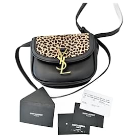 Yves Saint Laurent Kaia Sac à main léopard en cuir de poney Imprimé léopard