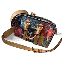 Louis Vuitton-LOUIS VUITTON KEEPALL BANDOULIERE 25 MONOGRAMA SURF AZUL MARIN-Azul marinho