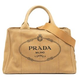 Prada Canapa Corda Tote/Shoulder Bag Brown