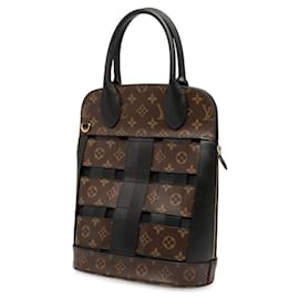 Louis Vuitton-Louis Vuitton Monogram Traceage Tote Bag-Brown,Black