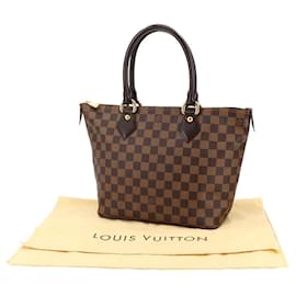 Louis Vuitton-Louis Vuitton Damier Saleya PM Tote Bag-Brown,Damier ebene