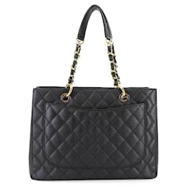 Chanel-Bolsa Tote Grande com Corrente Matelassé CHANEL-Preto