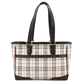 Burberry-Bolsa Tote Burberry Nova Check-Marrom,Bege