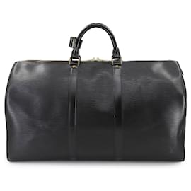 Louis Vuitton-Bolsa Boston Keepall 50 em couro Epi Louis Vuitton-Preto