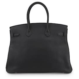 Hermès-Bolsa Hermès Birkin 35 em couro Togo preto-Preto