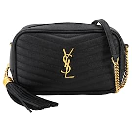 Saint Laurent-Bolsa de Ombro Lou Mini da Saint Laurent-Preto