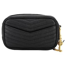 Saint Laurent-Bolsa de Ombro Lou Mini da Saint Laurent-Preto