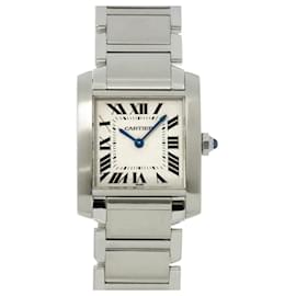 Cartier-Relógio Quartz Infantil Cartier Tank Française MM W51003Q3 Marfim-Outro