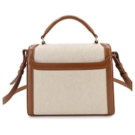 Saint Laurent-Bolsa de mão e ombro Cassandra Mini 2 em 1 da Saint Laurent-Marrom,Bege