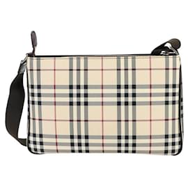 Burberry-Bolsa de Ombro Burberry Nova Check-Marrom,Bege