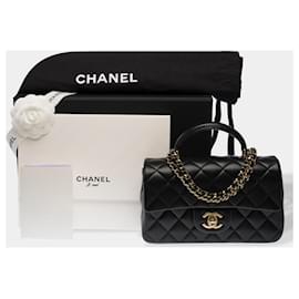 Chanel-Bolsa CHANEL Trendy CC Top Handle em Couro Preto - 103001-Preto