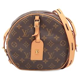 Louis Vuitton-Caixa de Chapéu MM em Lona Crossbody Marrom-Marrom