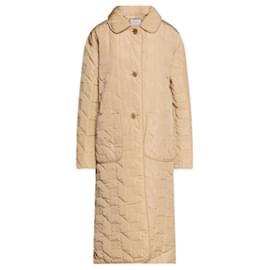 Sandro Stuart quilted long coat beige Beige