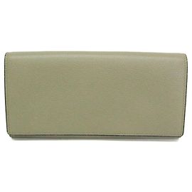 Cartera larga de cuero para mujer Valextra en verde Verde