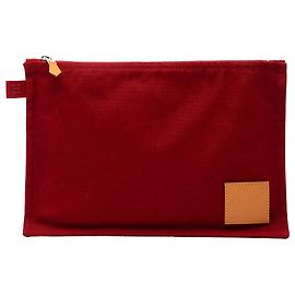 Hermès Rote Toile Bora Bora Tasche MM Rot Bordeaux