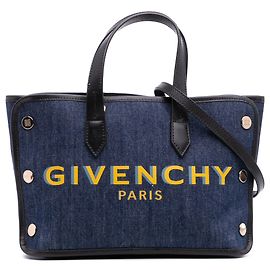 Bolso tote mini de denim azul Bond de Givenchy Azul