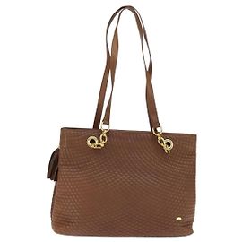 Bolsa Tote Vintage de Couro Bally Marrom