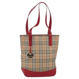 Burberry Nova Check Tote canvas check pattern Small Beige