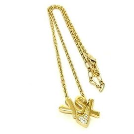 Collar en forma de corazón Yves Saint Laurent YSL Dorado