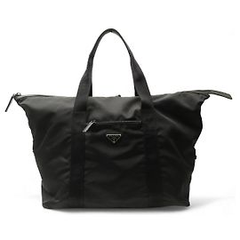 BOLSA DE MÃO PRADA DE VIAGEM FINAL DE SEMANA TOTE NYLON PRETO Preto