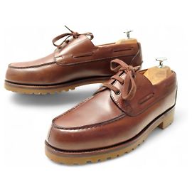 JM WESTON DERBY BOOTS 690 7.5C 41.5 BRAUNES LEDER + SCHUHSPANNER Braun