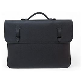 Hermès MALA DE MÃO HERMES 57 EM COURO EPSOM PRETO PARA MACBOOK Preto