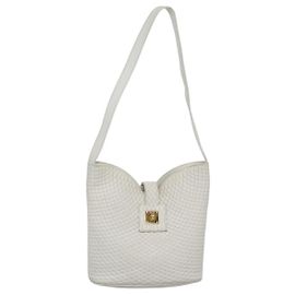 Bally Vintage in pelle trapuntata Bianco