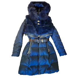 Long PELLESSIMO PARIS Down Coat - Warm & Elegant Navy blue