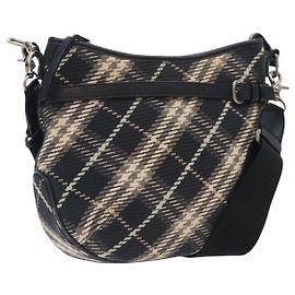 Burberry Nova Check Etichetta Blu Tela Nero