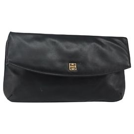 Pochette en cuir 4G Givenchy Noir