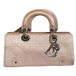 Dior Lady Dior East West Silk Satin Handbag Pink Pink