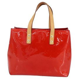 Louis Vuitton Reade Handbag Monogram Vernis PM Red
