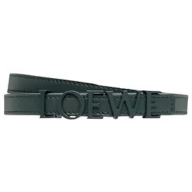 Cinturón Loewe Bold de cuero verde Verde