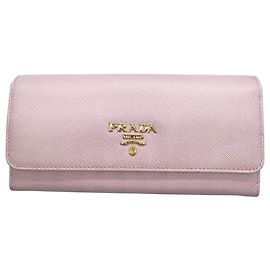 Prada Saffiano Pink Long Wallet Pink