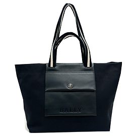 Bally Canvas- und Leder-Shopper Schwarz
