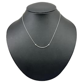 Tiffany & Co-Colar de diamante pendente pequeno sorriso Tiffany T-Dourado
