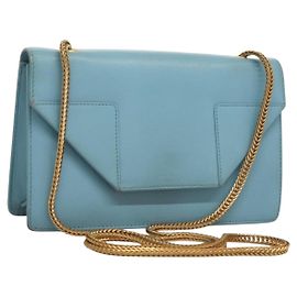 Bolsa Betty de couro pequena da Saint Laurent Azul