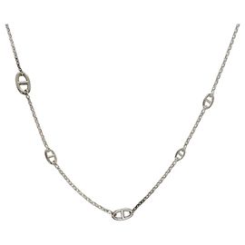 Colar Hermès Chaine d'Ancre em Prata 925 Outro